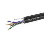 Кабель витая пара U/UTP кат.5E 4х2х24AWG solid Cu PE Out. T-FG8 Premium трос 305м (м) SUPRLAN 01-0308-1 13407476