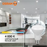 Лампа светодиодная LED Value LV R63 60 8SW/840 8Вт рефлектор матовая E27 230В 10х1 RU OSRAM 4058075581913 1459980