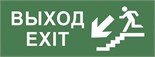 Этикетка самоклеящаяся 200х60мм "Выход/лестница вниз/фигура" DPA/DBA INFO-DBA-013 ЭРА Б0048465 1498873