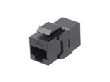 Адаптер проходной (coupler) Keystone Jack RJ45 (8P8C) кат.6 4 пары CA2-KJ-C6-BK черн. Hyperline 444915 1523887