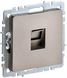 Розетка компьютерная СП RJ45 кат.5E BRITE РК10-БрШ механизм шампань IEK BR-K10-1-K37 1617411