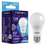 Лампа светодиодная 12Вт А60 6500К Е27 176-264В TOKOV ELECTRIC TKE-A60-E27-12-6.5K 1660370