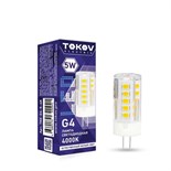 Лампа светодиодная 5Вт Capsule 4000К G4 220-240В TOKOV ELECTRIC TKE-G4-5-4K 1660430