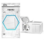 Блок ОП Dita (розетка 16А 250В с заземл. + 2-кл. выкл. 10А) IP54 бел. TOKOV ELECTRIC TKL-DT-V2RZ-C01-IP54 1710653