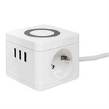 Удлинитель "Куб" 2х1.3м 3USB 2.4А+зарядное устройство 1кв.мм EKF UBA-CUB-3-WC 1714858