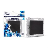 Переключатель проходной 1-кл. СП Pixel 10А IP20 механизм карбон TOKOV ELECTRIC TKE-PX-P1-C14 1792320