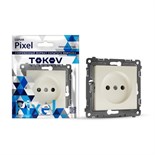 Розетка 1-м СП Pixel 16А IP20 без заземл. механизм беж. TOKOV ELECTRIC TKE-PX-R1-C02 1792236