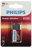 Элемент питания алкалиновый "крона" 6LR61 9В Power (блист. 1шт) Philips Б0062717 1817599