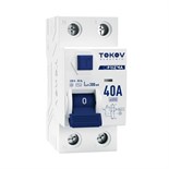 Выключатель дифференциального тока (УЗО) 2П (1P+N) 40А 300мА тип AC 6кА TOKOV Electric TKE-PZ60-RCDM-2-40-300-AC 1848415