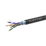 Кабель витая пара F/UTP кат.5E 4х2х24AWG solid Cu PE Outdoor Standard черн. (м) SUPRLAN 01-1028-1 227151