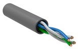 Кабель витая пара U/UTP кат.5E 2х2х24AWG solid CCA PVC сер. (м) GENERICA BC1-C5E02-111-305-G 1295429