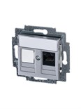 Розетка компьютерная Levit RJ45 кат.5E с заглушкой серебр. ABB 2CHH295117A6070 1312525