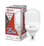 Лампа светодиодная высокомощная LED-HP-PRO 25Вт цилиндр 6500К холод. бел. E27 2380лм 230В IN HOME 4690612031064 558788