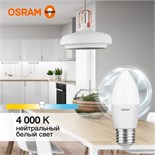 Лампа светодиодная LED Value LVCLB75 10SW/840 10Вт свеча матовая E27 230В 10х1 RU OSRAM 4058075579569 1459908