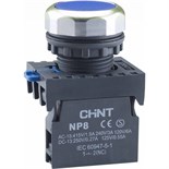 Кнопка управления NP8-10BN/6 без подсветки син. 1НО IP65 (R) CHINT 578645 1612135