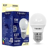 Лампа светодиодная 5Вт G45 3000К Е27 176-264В TOKOV ELECTRIC TKE-G45-E27-5-3K 1660382