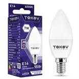 Лампа светодиодная 7Вт С37 4000К Е14 176-264В TOKOV ELECTRIC TKE-C37-E14-7-4K 1660397