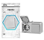 Блок ОП Dita (розетка 16А 250В с заземл. + 1-кл. выкл. 10А) IP54 сер. TOKOV ELECTRIC TKL-DT-V1RZ-C06-IP54 1710665