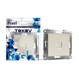 Розетка компьютерная 1-м СП Pixel RJ45 кат.5E механизм беж. TOKOV ELECTRIC TKE-PX-RC1-C02 1792252