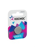 Элемент питания литиевый CR2016 1хBL (блист.1шт) КОСМОС KOC20161BL 546775