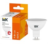 Лампа светодиодная MR16 софит 9Вт 230В 3000К GU5.3 IEK LLE-MR16-9-230-30-GU5 1313486