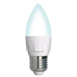 Лампа светодиодная LED-C37 7W/4000K/E27 /FR/DIM PLP01WH Яркая 7Вт матовая 4000К нейтр. бел. E27 диммир. (упак. картон) Uniel UL-00004295 1326545