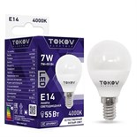 Лампа светодиодная 7Вт G45 4000К Е14 176-264В TOKOV ELECTRIC TKE-G45-E14-7-4K 1660391