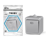 Выключатель 1-кл. ОП Dita IP54 10А 250В с индикацией сер. TOKOV ELECTRIC TKL-DT-V1I-C06-IP54 1710667