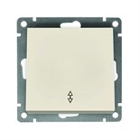 Переключатель проходной 1-кл. СП Афина 10А IP20 механизм сл. кость (ivory) Universal A0025-I 1734314