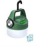 Фонарь аккумуляторный кемпинговый походный 16Вт SMD LED+3Вт LED Li-ion 18650 2400мА.ч Power-bank корпус ABS-пластик индикатор уровня заряда USB-шнур складной крючок для подвешивания матов. рассеив. КОСМОС KOC616Lit 1774788