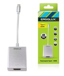 Переходник HDMI-Type C ELX-VA01-Type C пластик металлик коробка Ergolux 15300 1785145