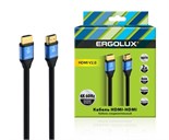 Кабель видео HDMI-HDMI ELX-VC01-HDMI 4К 60Гц 2м PVC+металл коробка черн. Ergolux 15299 1785146