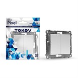 Выключатель 2-кл. СП Pixel 10А IP20 механизм бел. TOKOV ELECTRIC TKE-PX-V2-C01 1791357