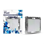 Выключатель 2-кл. СП Pixel 10А IP20 механизм перламутр. TOKOV ELECTRIC TKE-PX-V2-C04 1792288