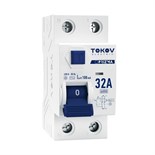 Выключатель дифференциального тока (УЗО) 2П (1P+N) 32А 100мА тип AC 6кА TOKOV Electric TKE-PZ60-RCDM-2-32-100-AC 1848411