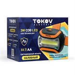 Фонарь налобный на батарейках ААх3 TOKOV ELECTRIC TKE-NF-B-01 1896944