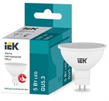 Лампа светодиодная Eco 5Вт MR16 софит 4000К нейтр. бел. GU5.3 450лм 230-240В IEK LLE-MR16-5-230-40-GU5 422024