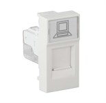 Розетка компьютерная 1-м RJ45 1А IP20 45х22.5 модульная бел. Ruvinil АДЛ 13-902 451399