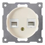 Розетка компьютерная 2-м СП Florence RJ45 кат.5E механизм беж. (1E20901301) OneKeyElectro 2172795 1656681