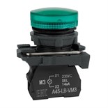 Лампа сигнальная OptiSignal D22 C5-L-M3 зел. пластик 230-240VAC XB5AVM3 КЭАЗ 332188 1739241