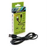 Кабель USB-Lightning 3А 1.2м зарядка + передача данных черн. (коробка) ERGOLUX 15096 1747387