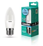 Лампа светодиодная LED7-C35/845/E27 7Вт свеча 4500К бел. E27 560лм 220В Camelion 12078 408407