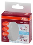 Лампа светодиодная LED Star GX53 8W/840 8Вт матовая 4000К нейтр. бел. GX53 800лм 220-240В 110град. пластик. (замена 75Вт) OSRAM 4058075210950 532999