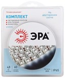 Комплект светодиодной ленты 2835kit-4.8-60-12-IP65-6500 холод. бел. 12В (в комплекте: LED лента на двустороннем скотче; источник питания; коннекторы) (уп.5м) Эра Б0043063 1309186