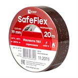 Изолента ПВХ 19мм (рул.20м) кор. SafeFlex EKF plc-iz-sf-br 1330500