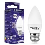 Лампа светодиодная 10Вт С37 4000К Е27 176-264В TOKOV ELECTRIC TKE-C37-E27-10-4K 1660406