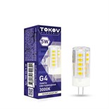 Лампа светодиодная 5Вт Capsule 3000К G4 220-240В TOKOV ELECTRIC TKE-G4-5-3K 1660429