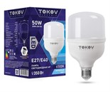 Лампа светодиодная 50Вт HP 6500К Е40/Е27 176-264В TOKOV ELECTRIC TKE-HP-E40/E27-50-6.5K 1660436