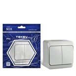 Выключатель 2-кл. ОП Nix 10А IP54 250В сер. TOKOV ELECTRIC TKE-NX-V2-C06-IP54 1712879