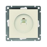 Розетка компьютерная 1-м СП Афина RJ45 кат.5E механизм сл. кость (ivory) Universal A0051-I 1734449